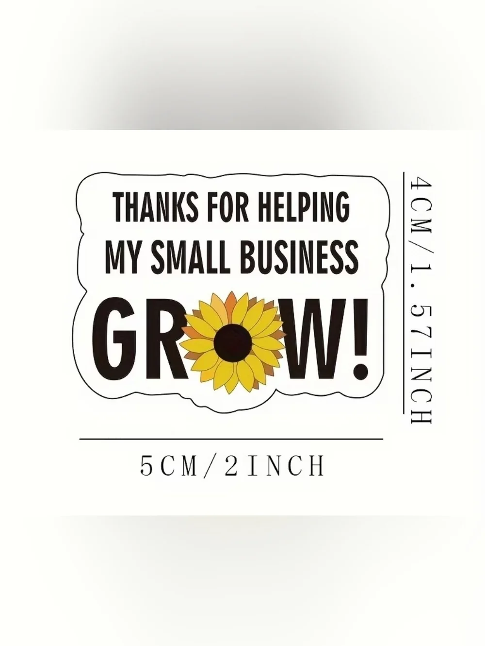 Thank You Sunflower Grow Wall Stickwrs Qty 60